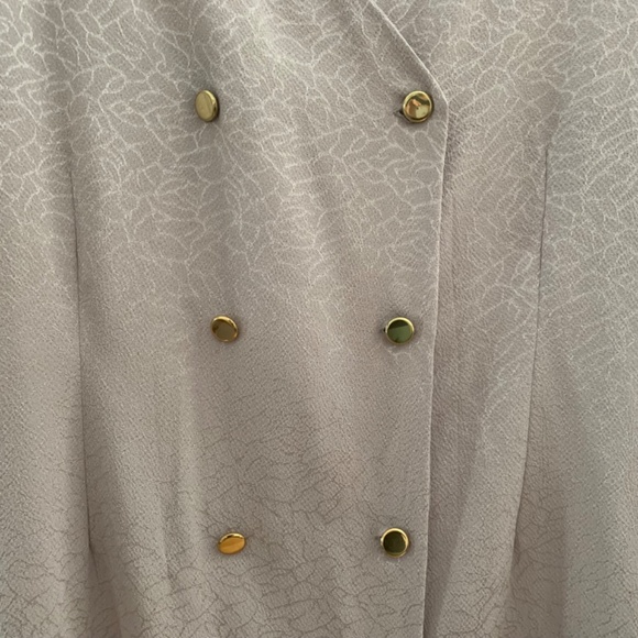 INCREDIBLE vintage pale purple double breasted duster coat with gold buttons - Picture 11 of 16